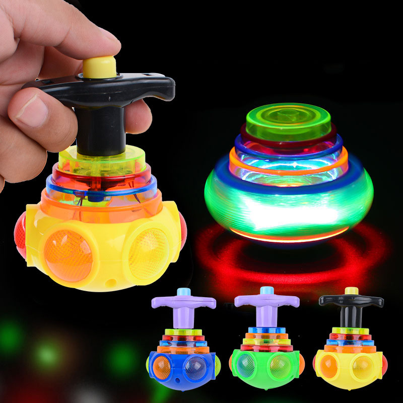 3881 uggsnf Gyro Flashing Spinning Top Toy Colorful Rotating Fun for Kids