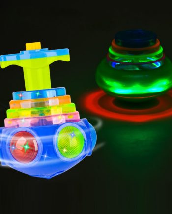 4039 7ubzsk Flashing Spinning UFO Top - Kids LED Gyroscope Toy