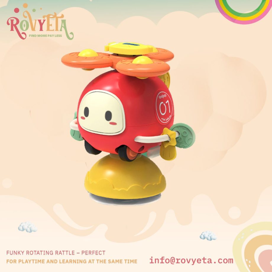 Funky Rotating Rattle - Perfect for Playtime and Learning at the Same Time