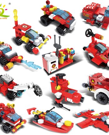 7243 ziub5b Fire Fighting Trucks Set – Build Your Own Fire Brigade