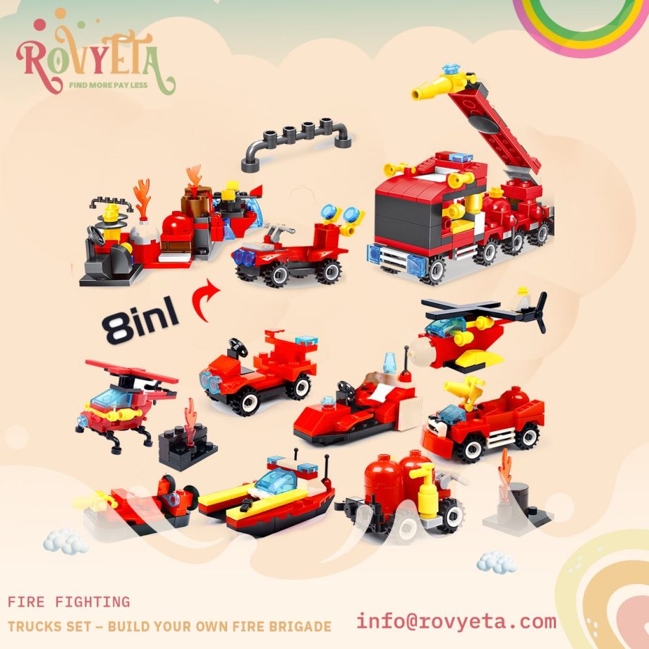 Fire Fighting Trucks Set – Build Your Own Fire Brigade