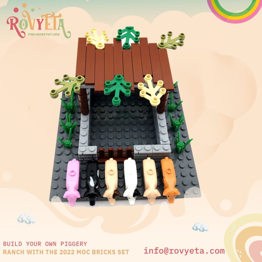 Build Your Own Piggery Ranch with the 2022 MOC Bricks Set