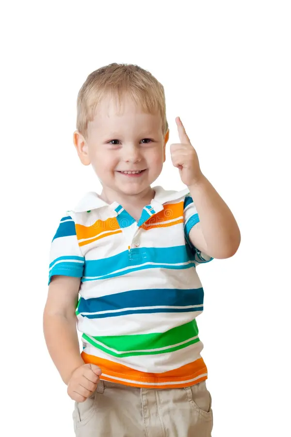 cute cheerful kid boy finger up 25238358 Home Page